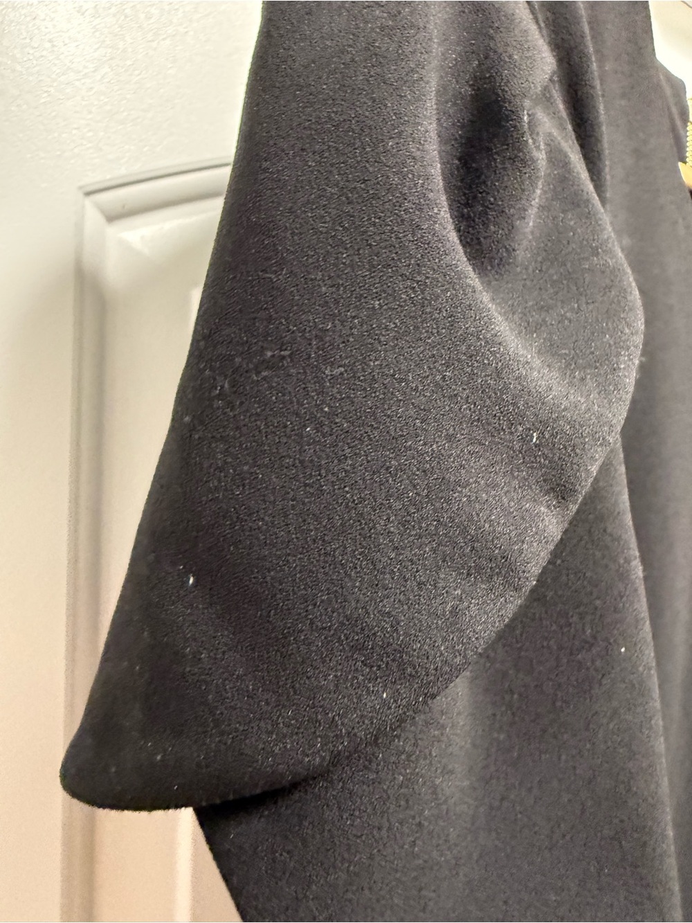 Calvin Klein Black Midi Sheath Dress with Puff Sleeves - Picture 6 of 13